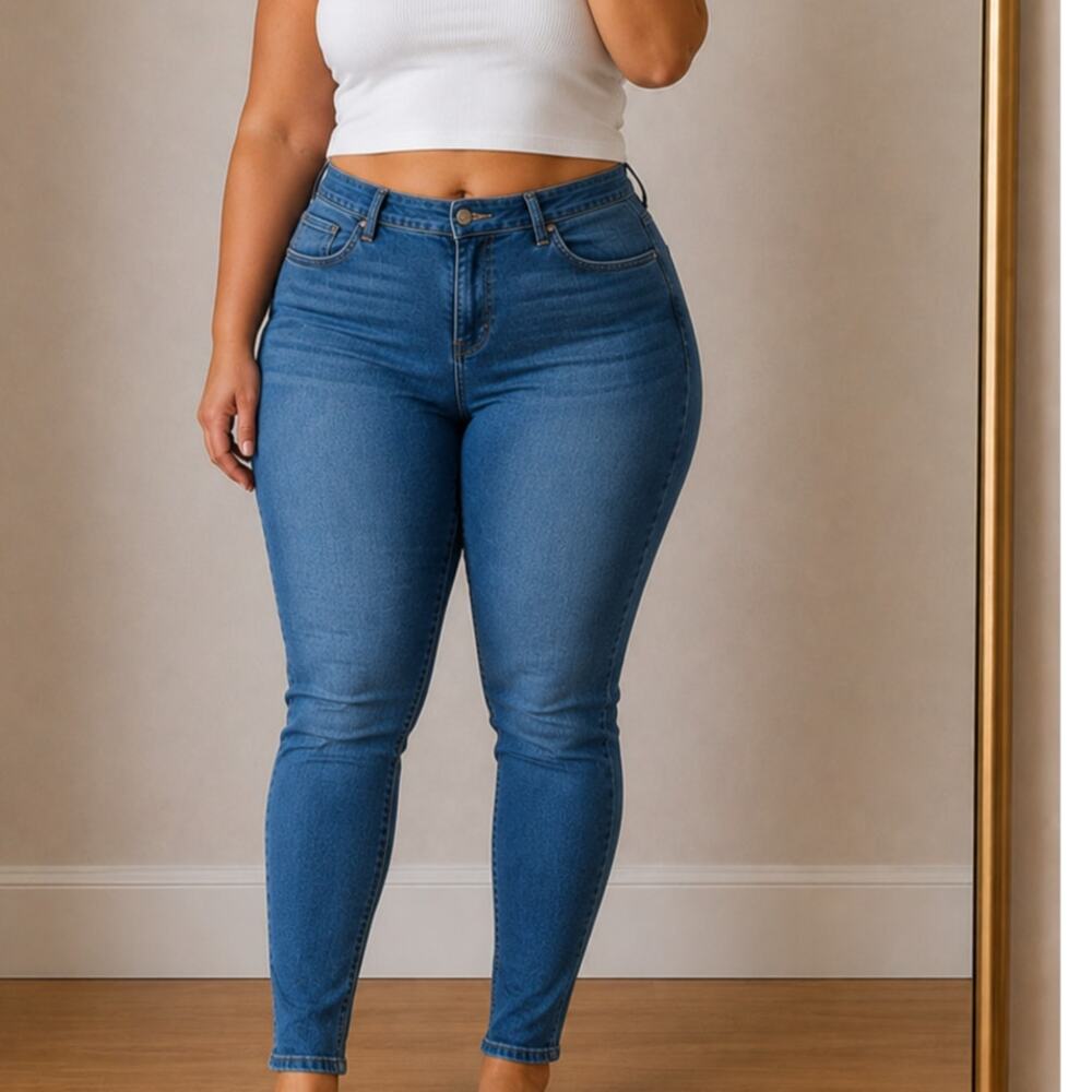 Old Navy 🌿Sweetheart Skinny Jeans Women’s Size 12 Long Stretch Denim Blue